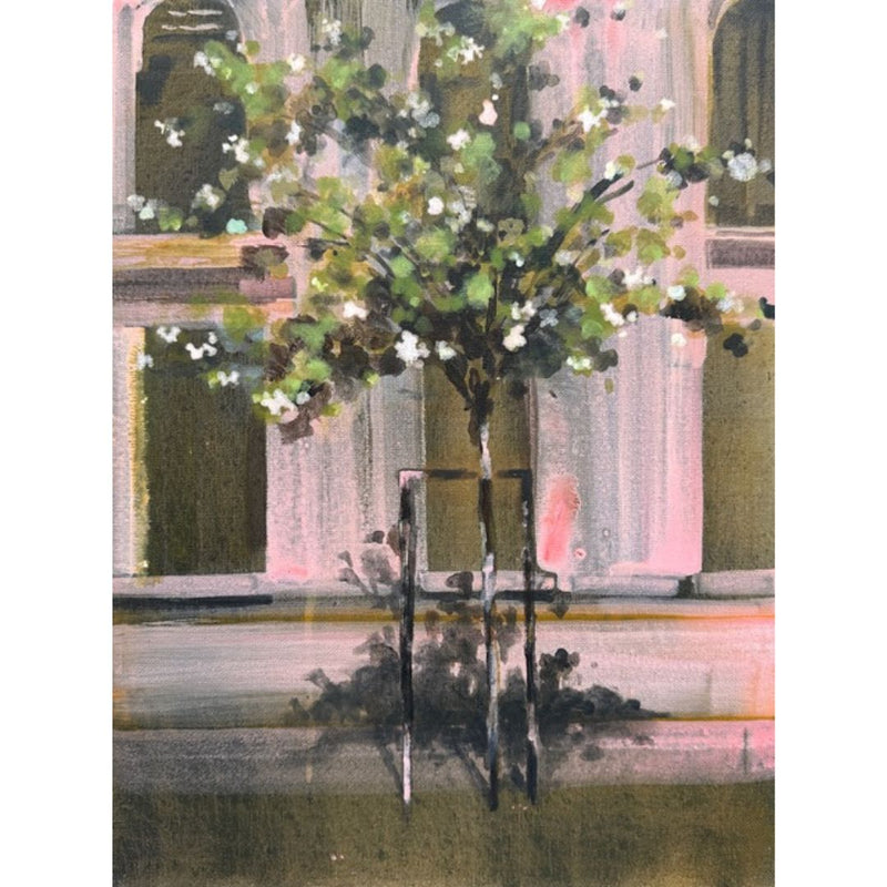 'Venice Tree' Acrylic and Dispersion on Canvas, Framed