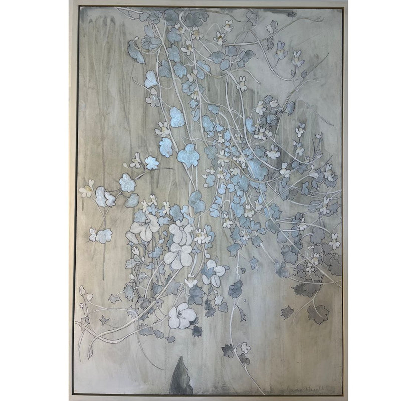 'Silver Weeds' Framed Painting On Board