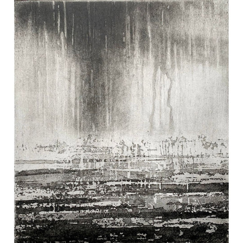 'The Skin Of Water The Wind Plays Over' Etching, Framed