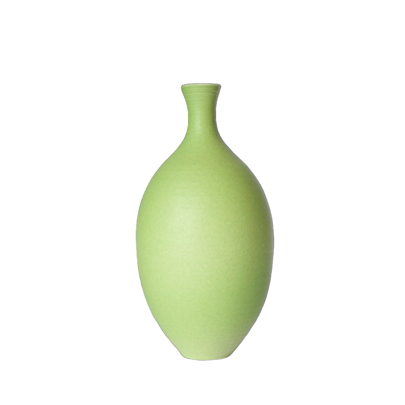 Citrus Green Oval Ceramic Vase