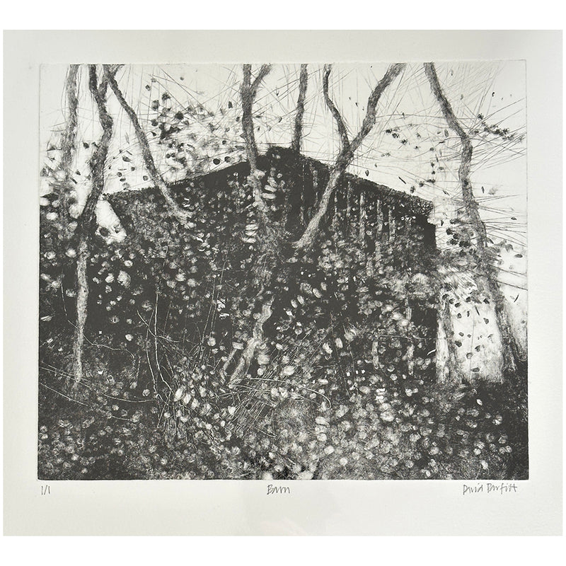 'Barn' Monoprint, Unframed