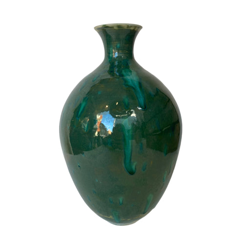 Crystal "Peacock Green" Vase