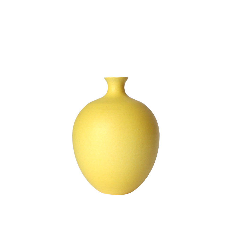 Sunflower Yellow Round Ceramic Vase