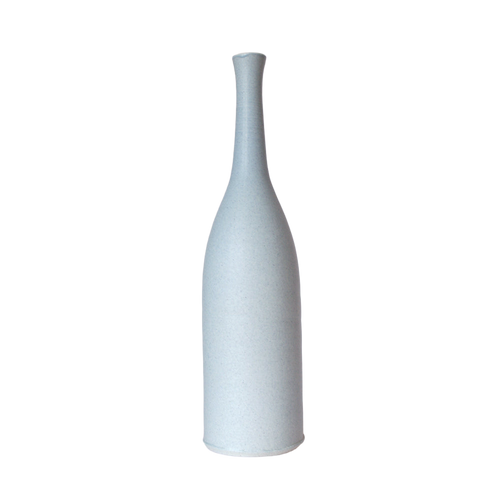 Dusky Sky Blue Bottle Vase