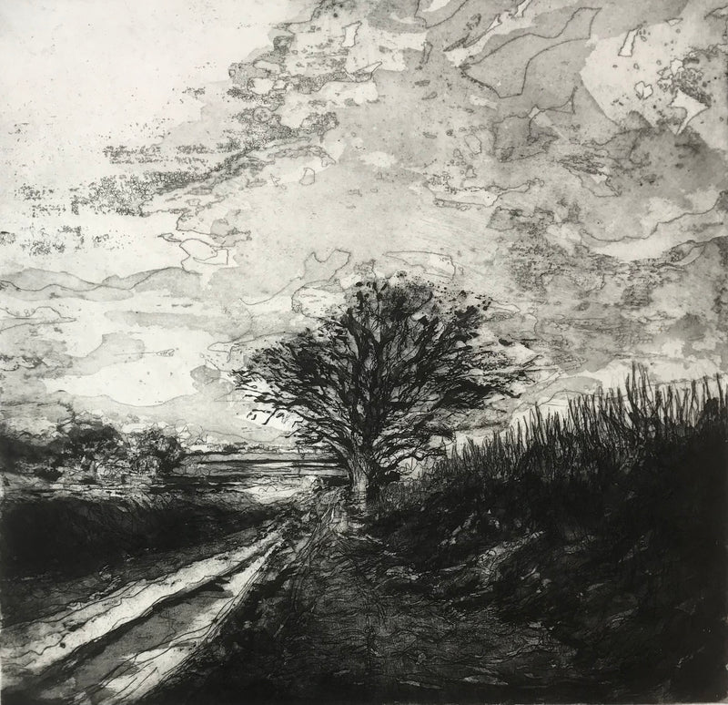 'Every Day's Journey' Etching, Framed