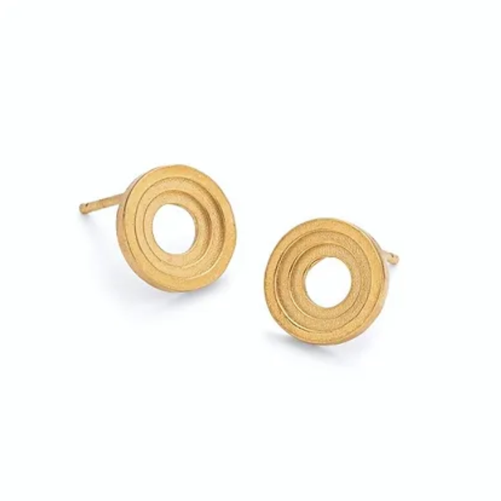 Gold Ceres Small Circle Earrings