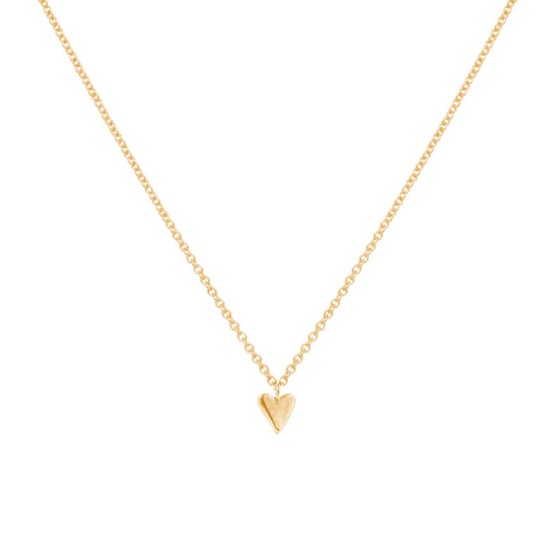 Heart Necklace, Gold Plate