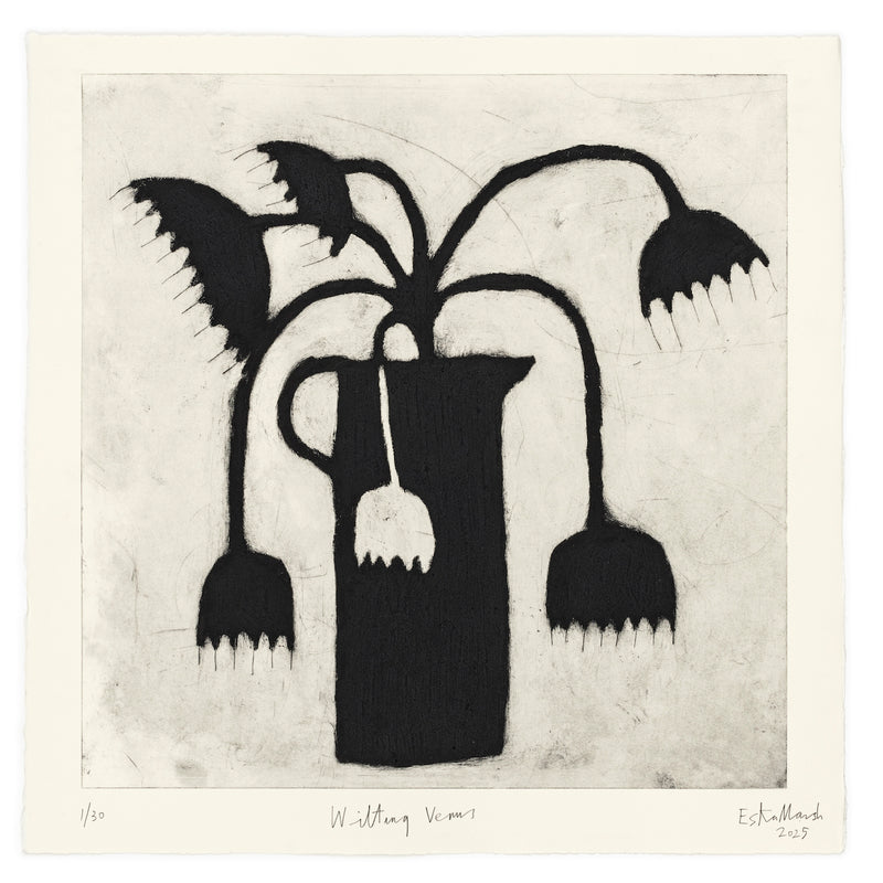 'Wilting Venus', Drypoint Print, Framed