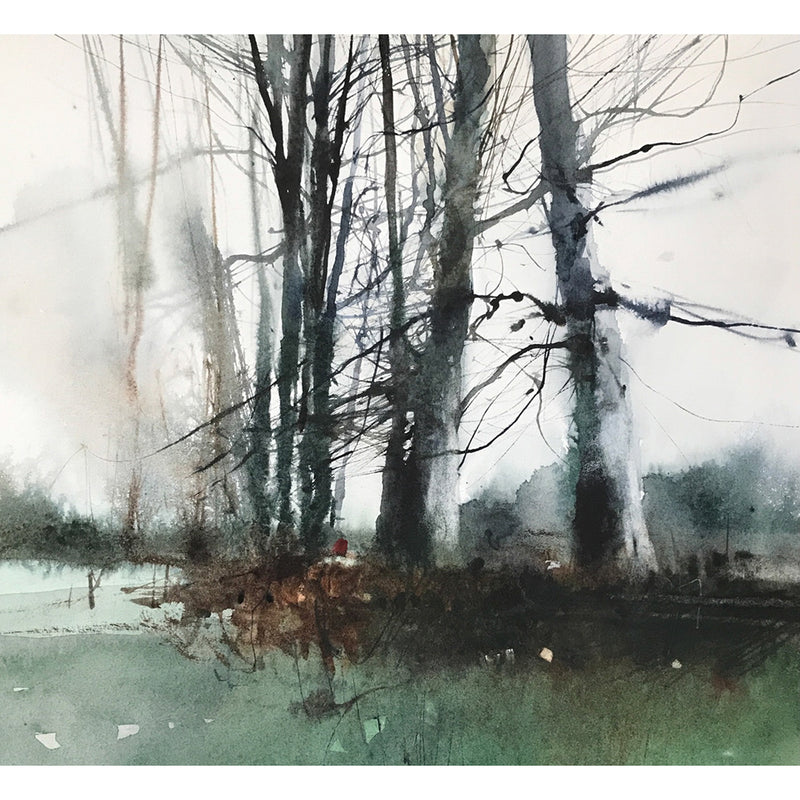 'Winter Mist' Watercolour, Framed