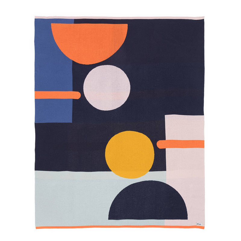 Bleecker Multi-Coloured Cotton Knit Throw