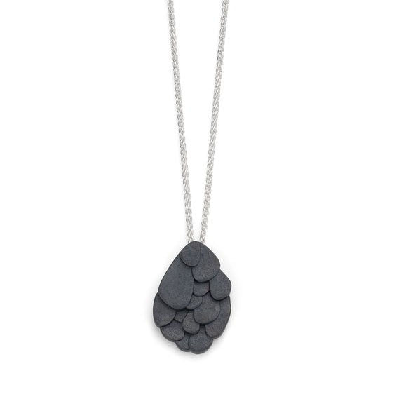 Kimana Pendant Necklace in Oxidised Silver
