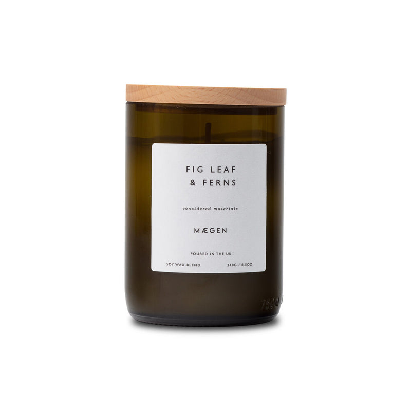 Fig Leaf and Fern Candle