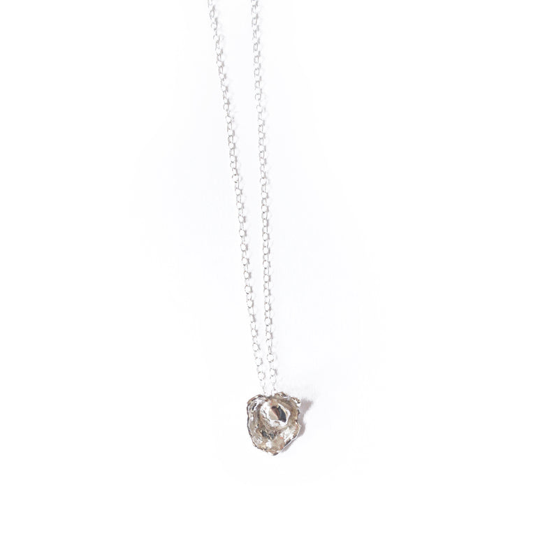 Organic Cast Silver Necklace