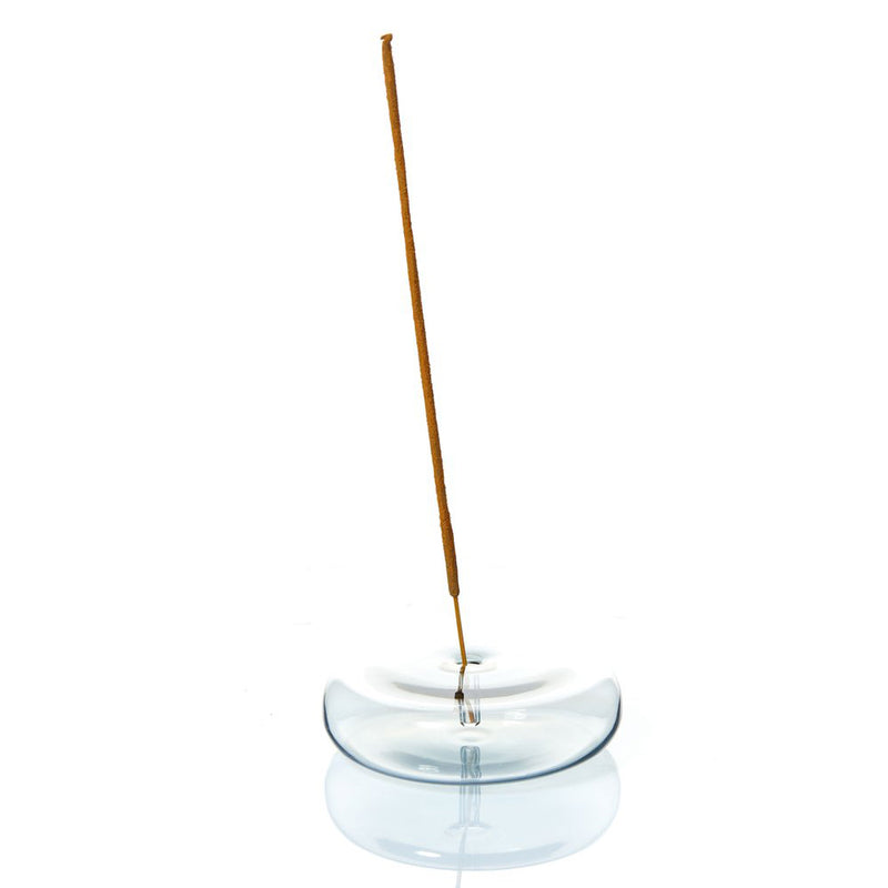 Grey Glass Dimple Incense Holder