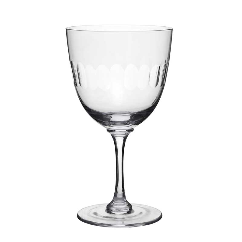 Faceted Lens Wine Glass