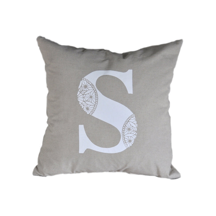 Alphabet Screen Printed Linen Cushions