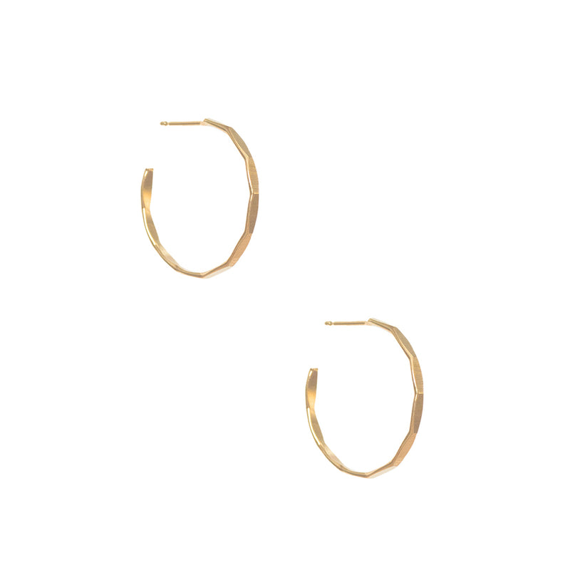 Tide Hoop Earrings, Gold Vermeil