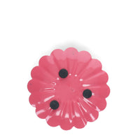 Enamel flat flower candle holder | Pink