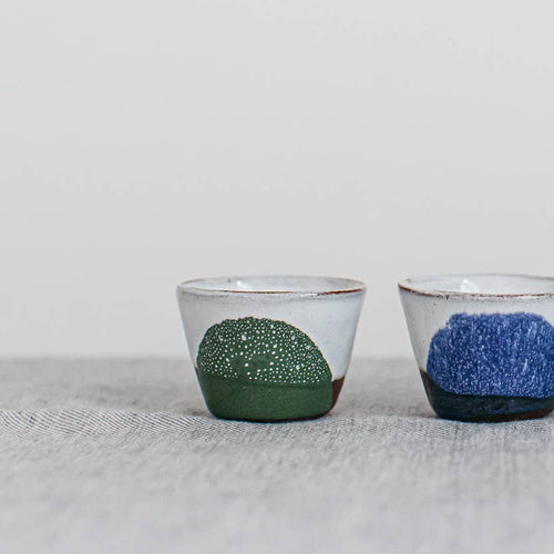 Handmade Contemporary Terracotta Egg Cup | Green