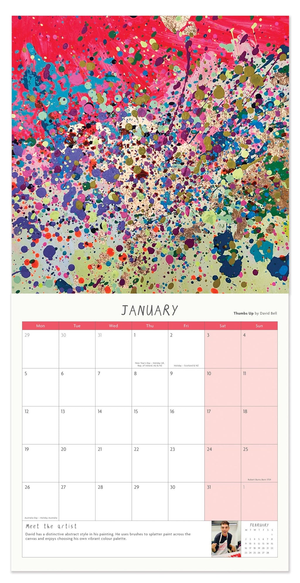 Arthouse Unlimited Square 2026  Calendar
