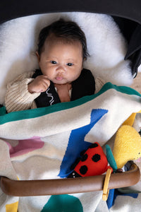 Number Multi-Coloured Cotton Baby Blanket