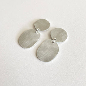 Aluminium Cobble Earrings