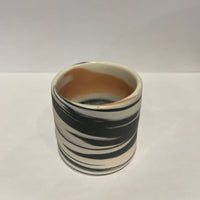Polished Egg Cup With Grey, White And Soft pink Swirls