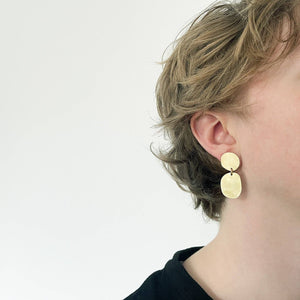 Aluminium Cobble Earrings