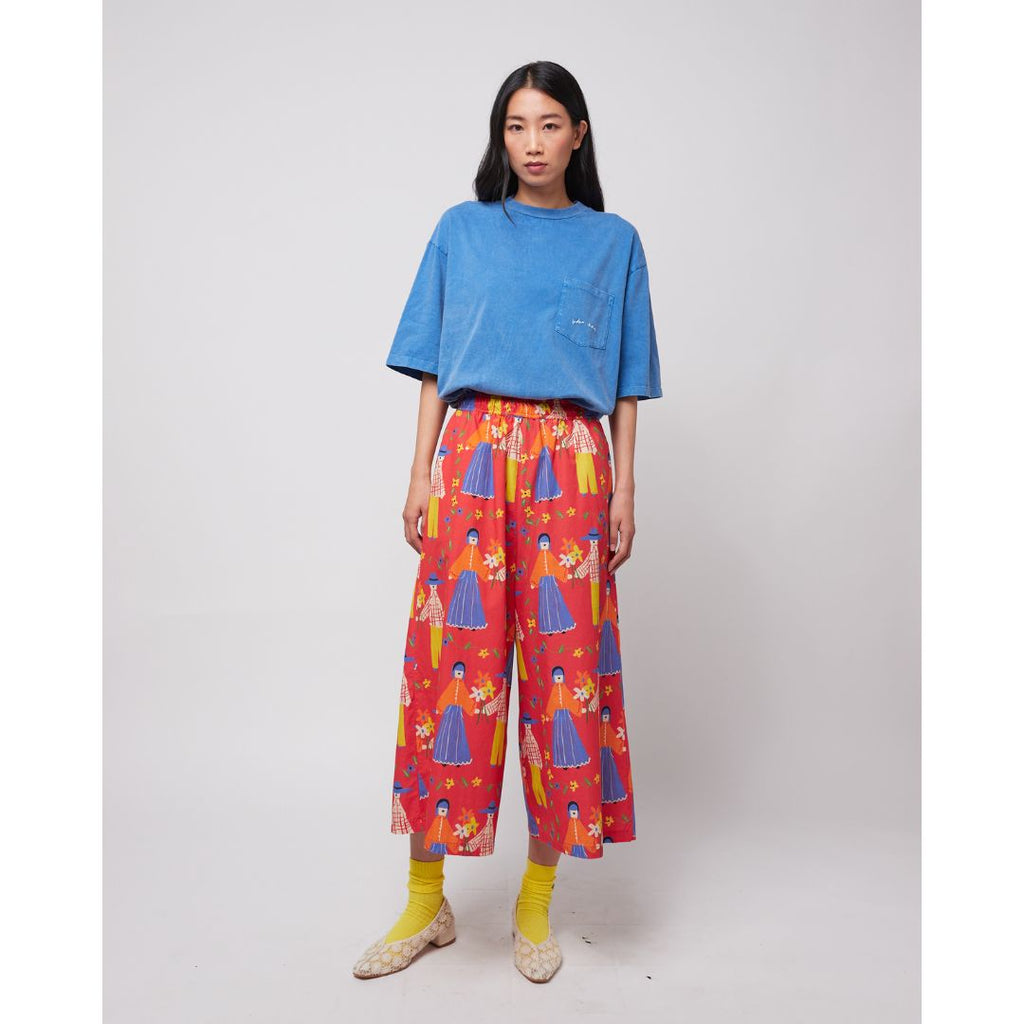 Couples Print, Poplin Culotte Trousers