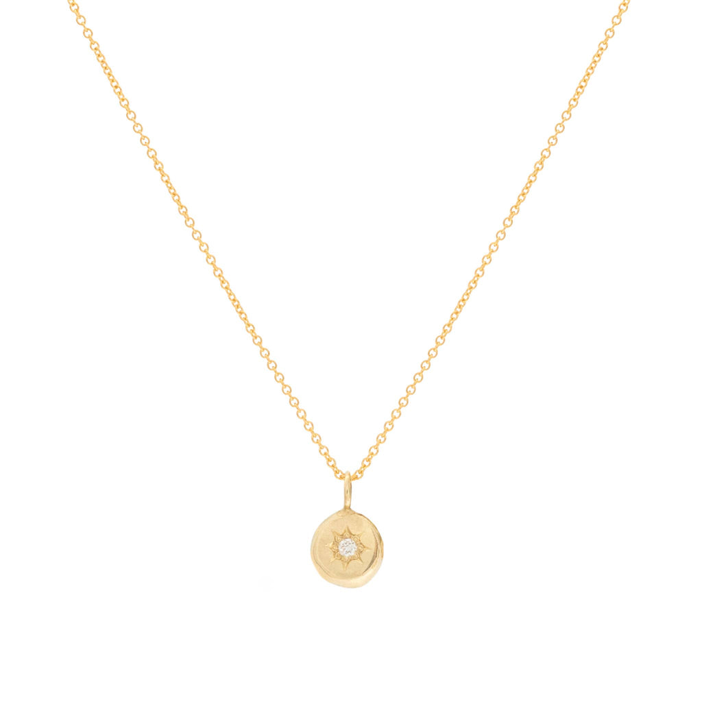 Star Set Diamond Necklace, Gold Vermeil
