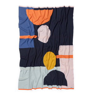 Bleecker Multi-Coloured Cotton Knit Throw