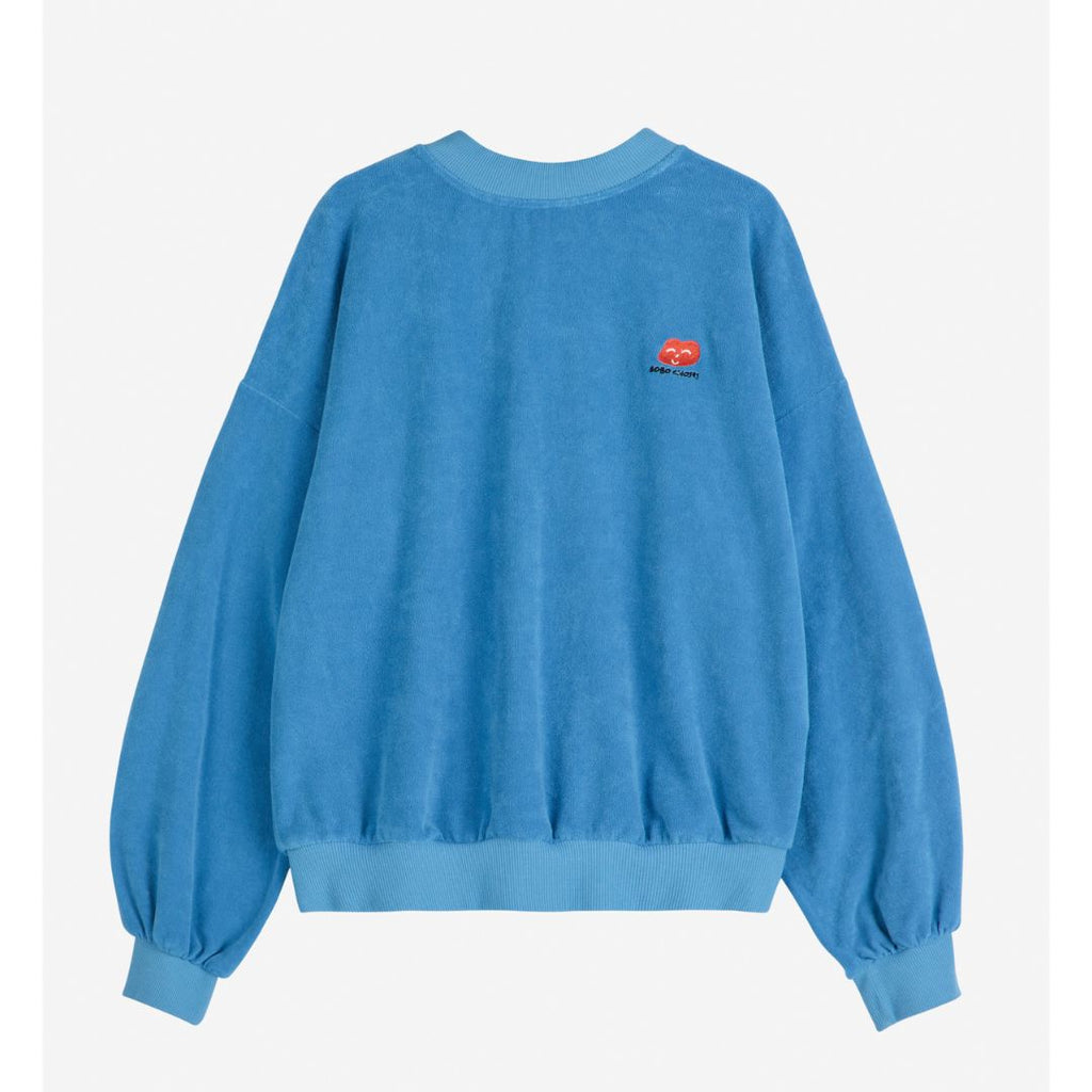 Jolly Face Relaxed Blue Sweatshirt