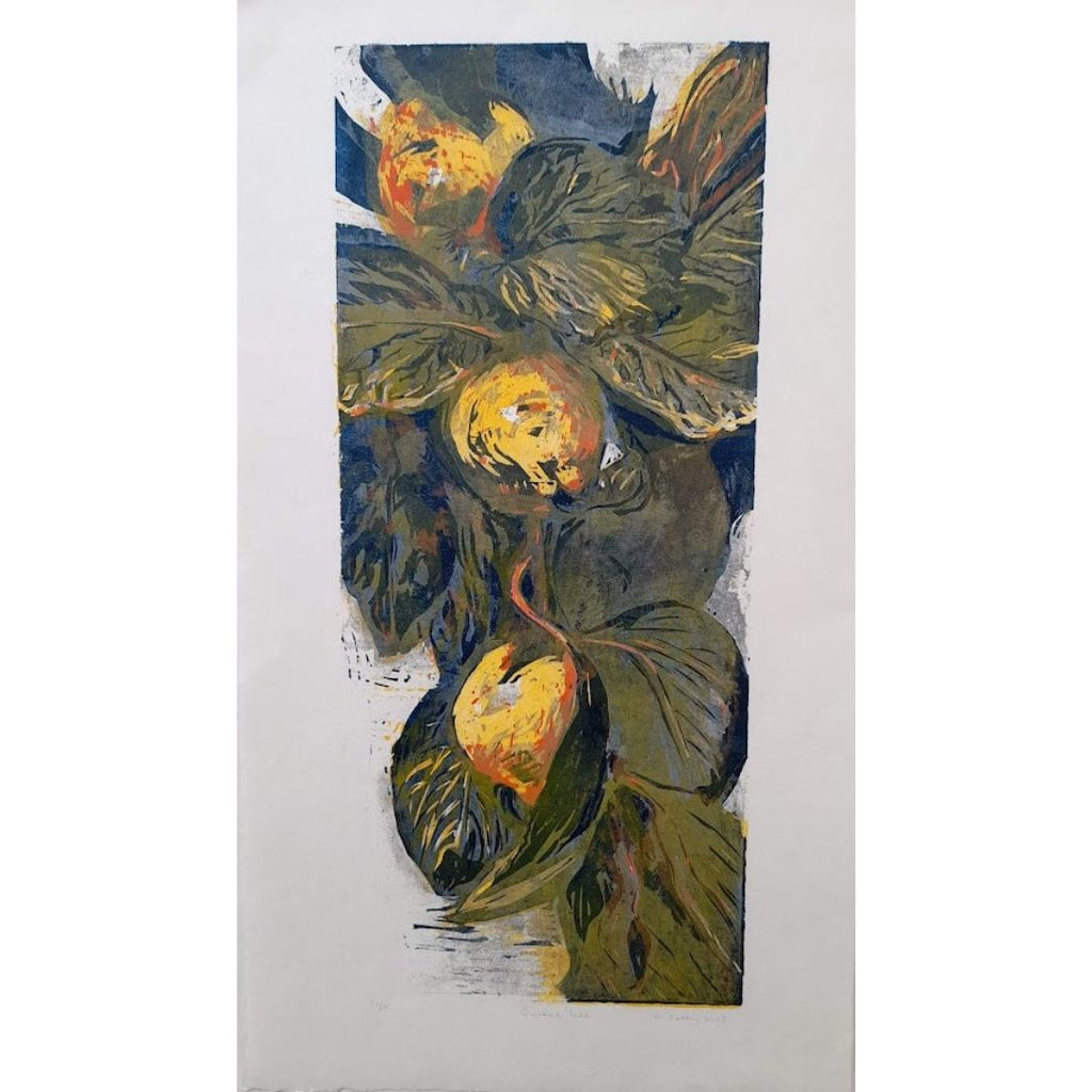 'Quince Tree', Woodcut, Unframed
