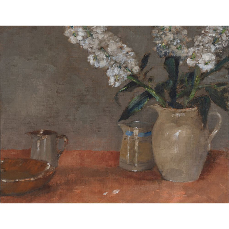 Sill Life With Jugs And Stocks, Oil Painting, Framed