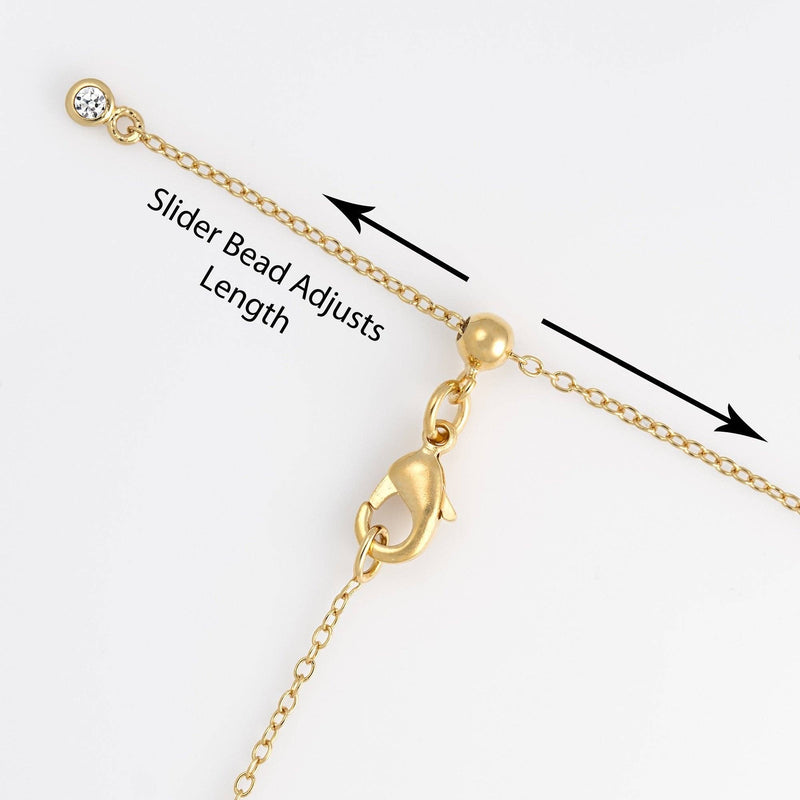 Starburst Necklace with Slider Clasp | 18k Gold Plated