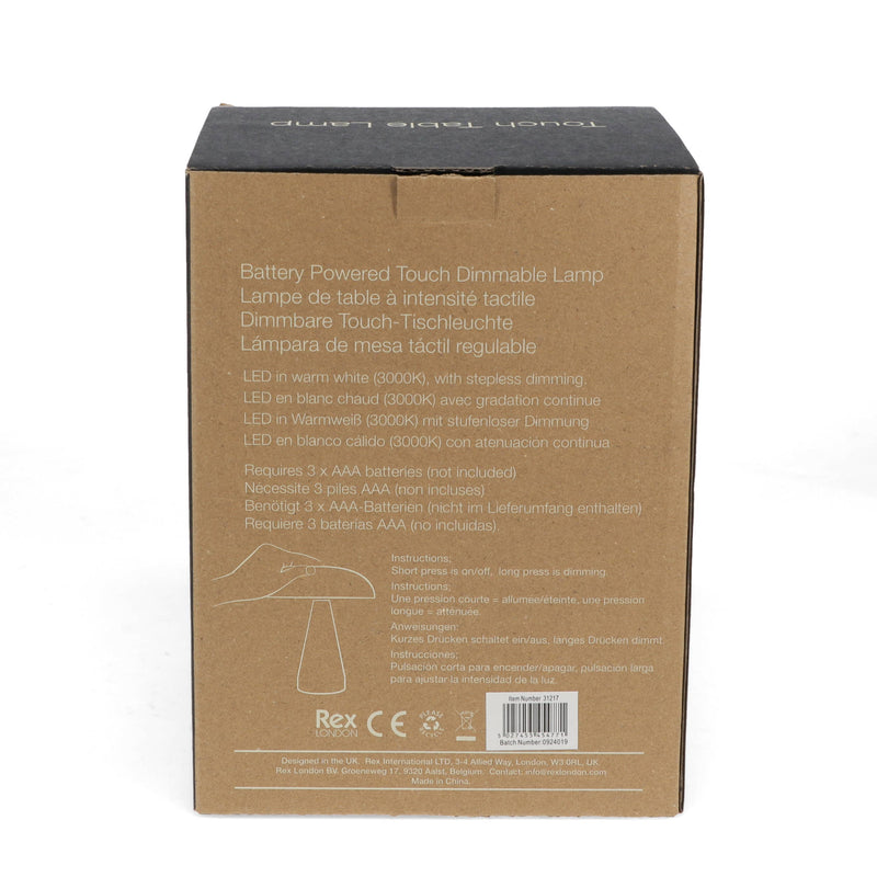 Touch dimmable mushroom table lamp | Peach