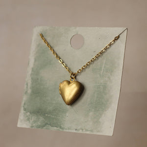 Tiny Heart Locket Necklace