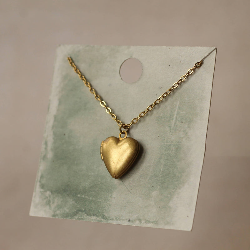 Tiny Heart Locket Necklace