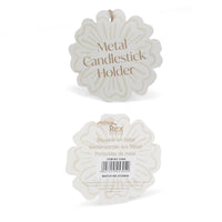 Enamel flat flower candle holder | Pink