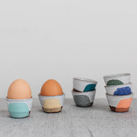 Handmade Contemporary Terracotta Egg Cup | Green