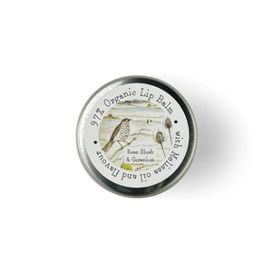 Rose Blush & Geranium Lip Balm - Thrush Bird Design
