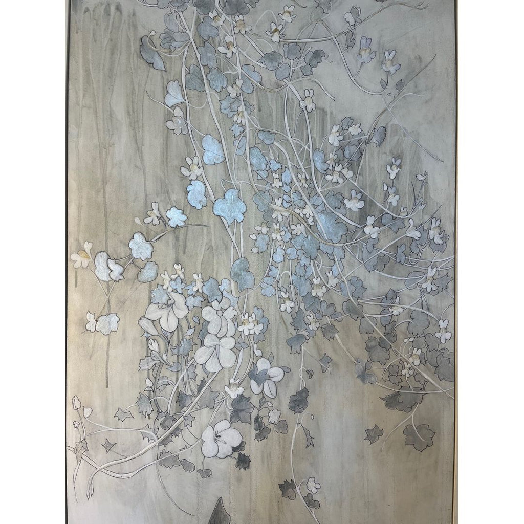 'Silver Weeds' Framed Painting On Board