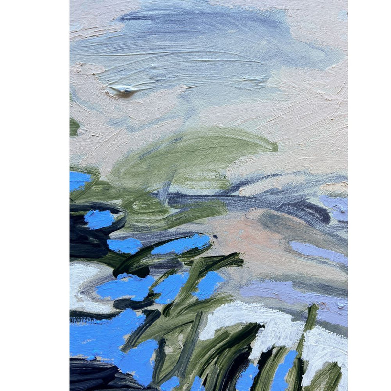 'Along The Shore' Painting On Panel, Unframed
