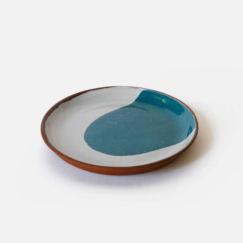 Handmade Terracotta Trinket Dish Tiny Plate | Ocean