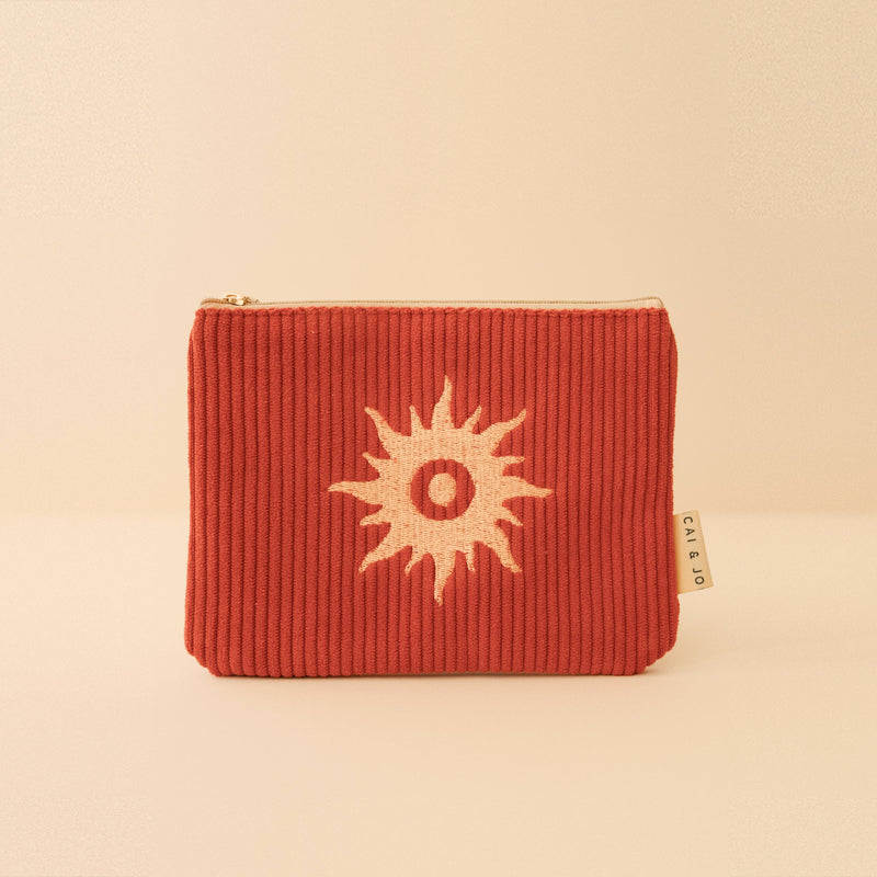 Corduroy Pouch in Rust