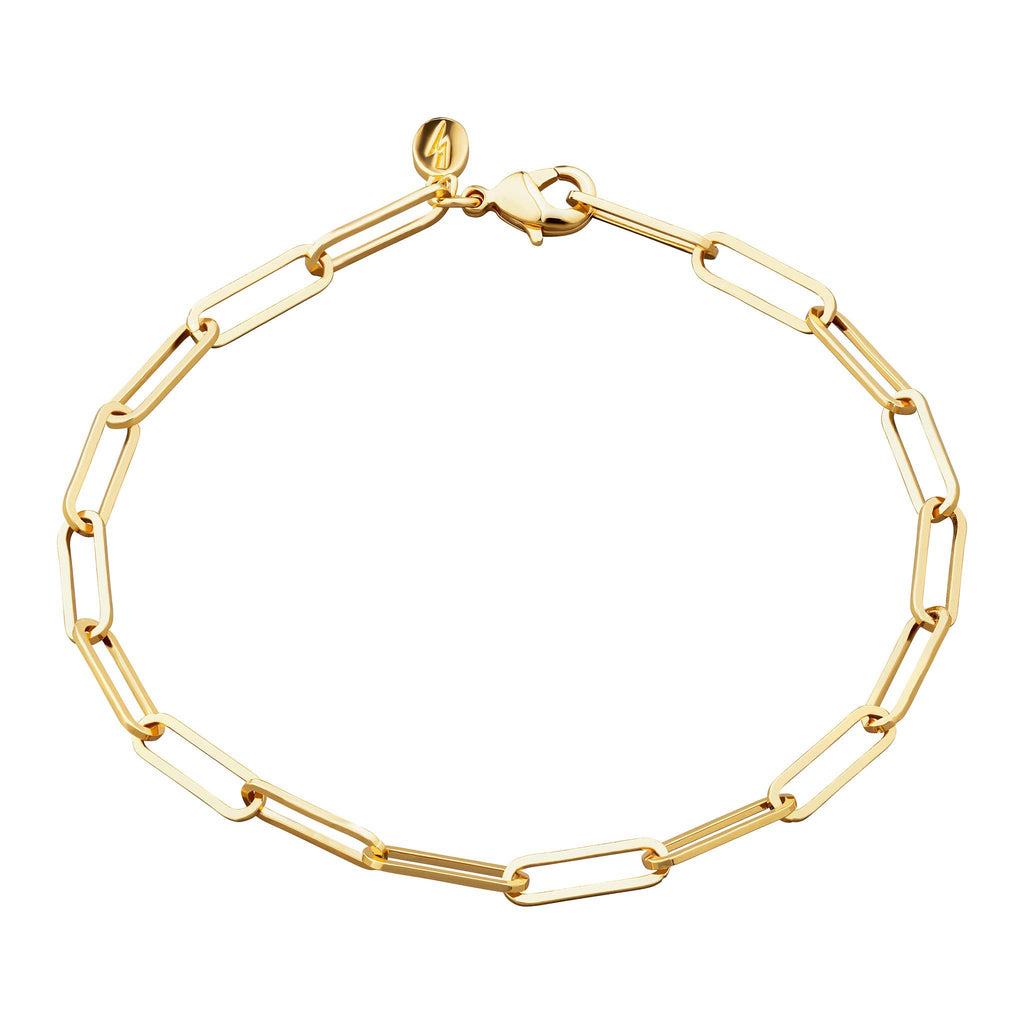 Long Link Chain Bracelet | 18k Gold Plated