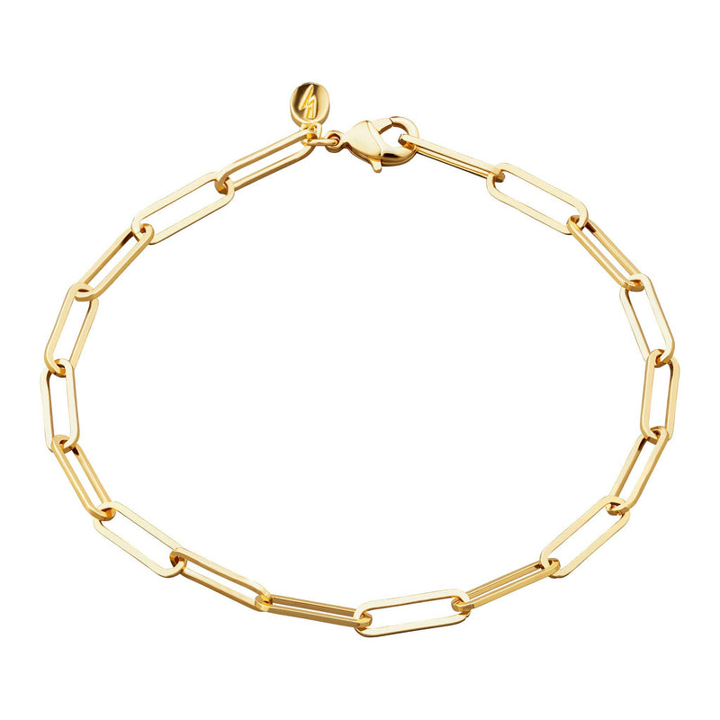 Long Link Chain Bracelet | 18k Gold Plated