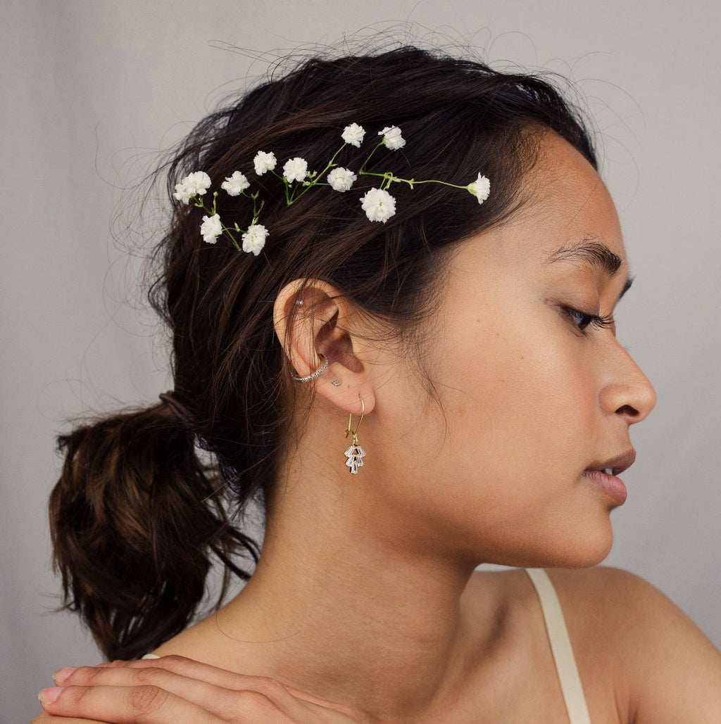 Art Deco Crystal Baguette Earrings