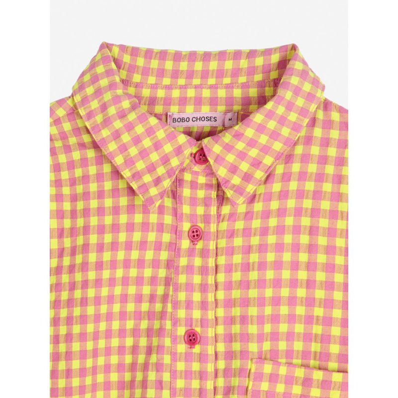 Pink and Yellow Vichy Shirt Dress