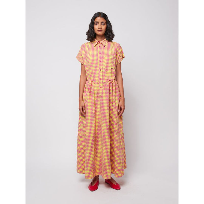 Pink and Yellow Vichy Shirt Dress